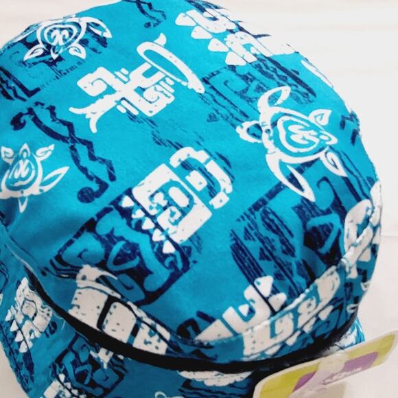 New 3T blue bucket sun hat turtle print - Picture 2 of 3